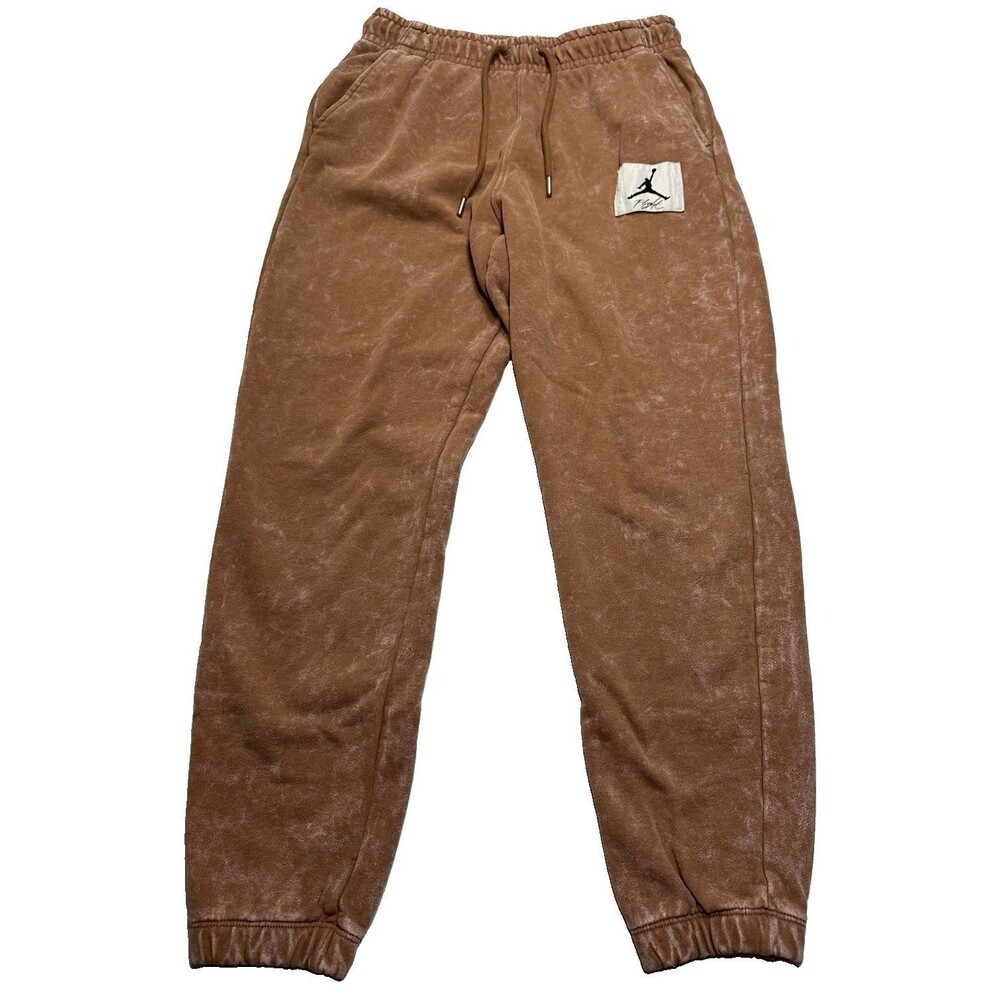 Men's Air Jordan Essentials Flight Fleece Sweatpants 26" Small DR3089-215 Orange